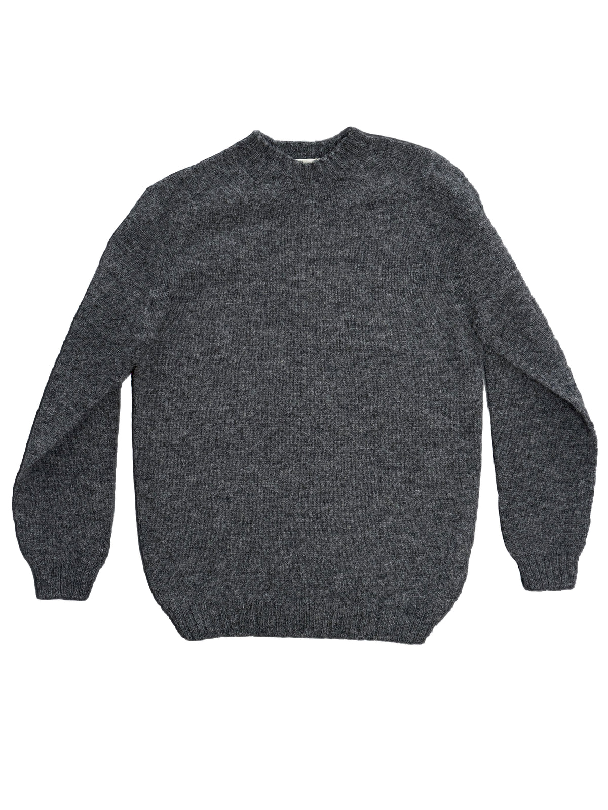 Shetland Wool Crewneck - Charcoal