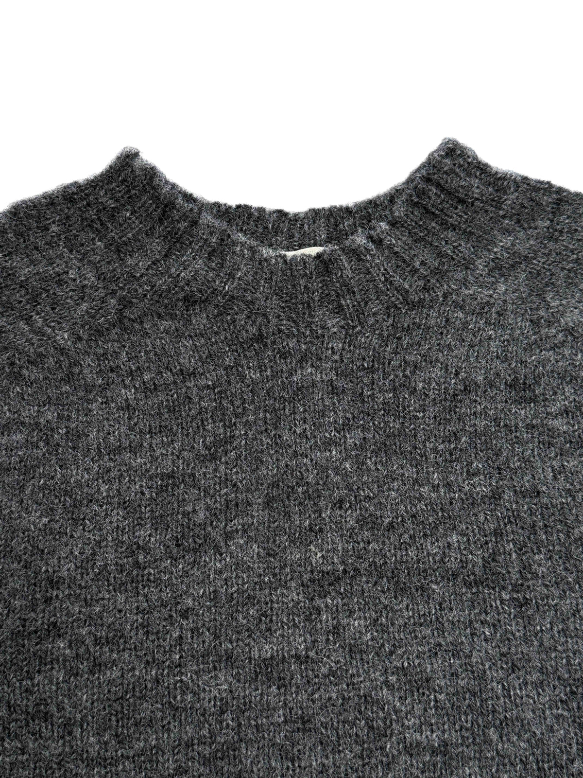 Shetland Wool Crewneck - Charcoal