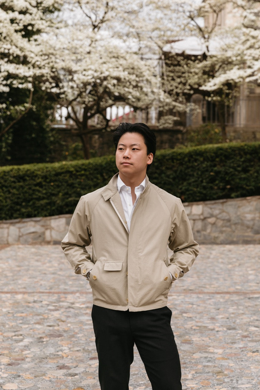 ジャケット・アウター Coherence Gianni size M Cohérence GIANNI Harrington Jacket - Sand Weather Resistant Cotton