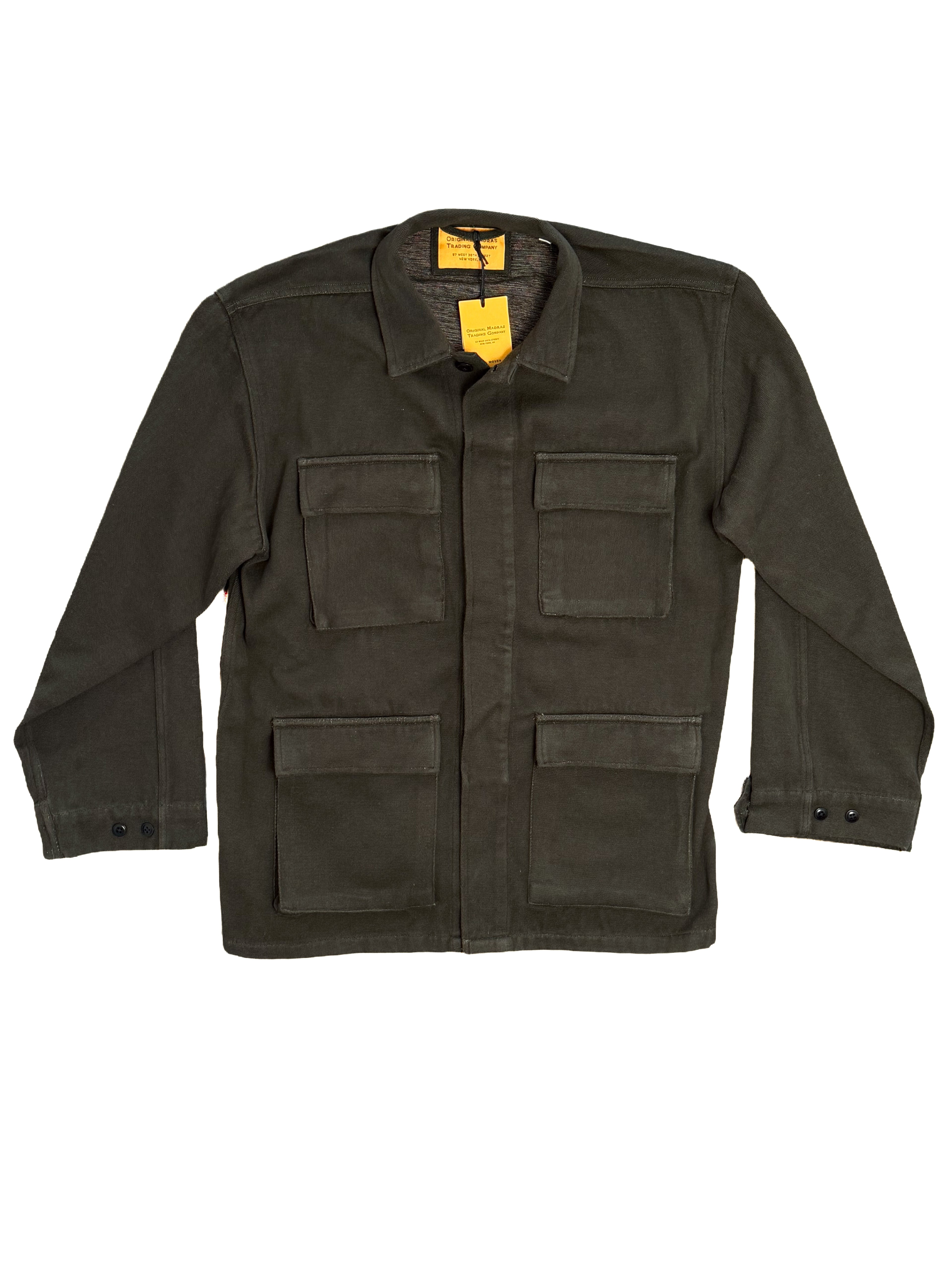 10oz Handwoven Denim Field Jacket - Olive
