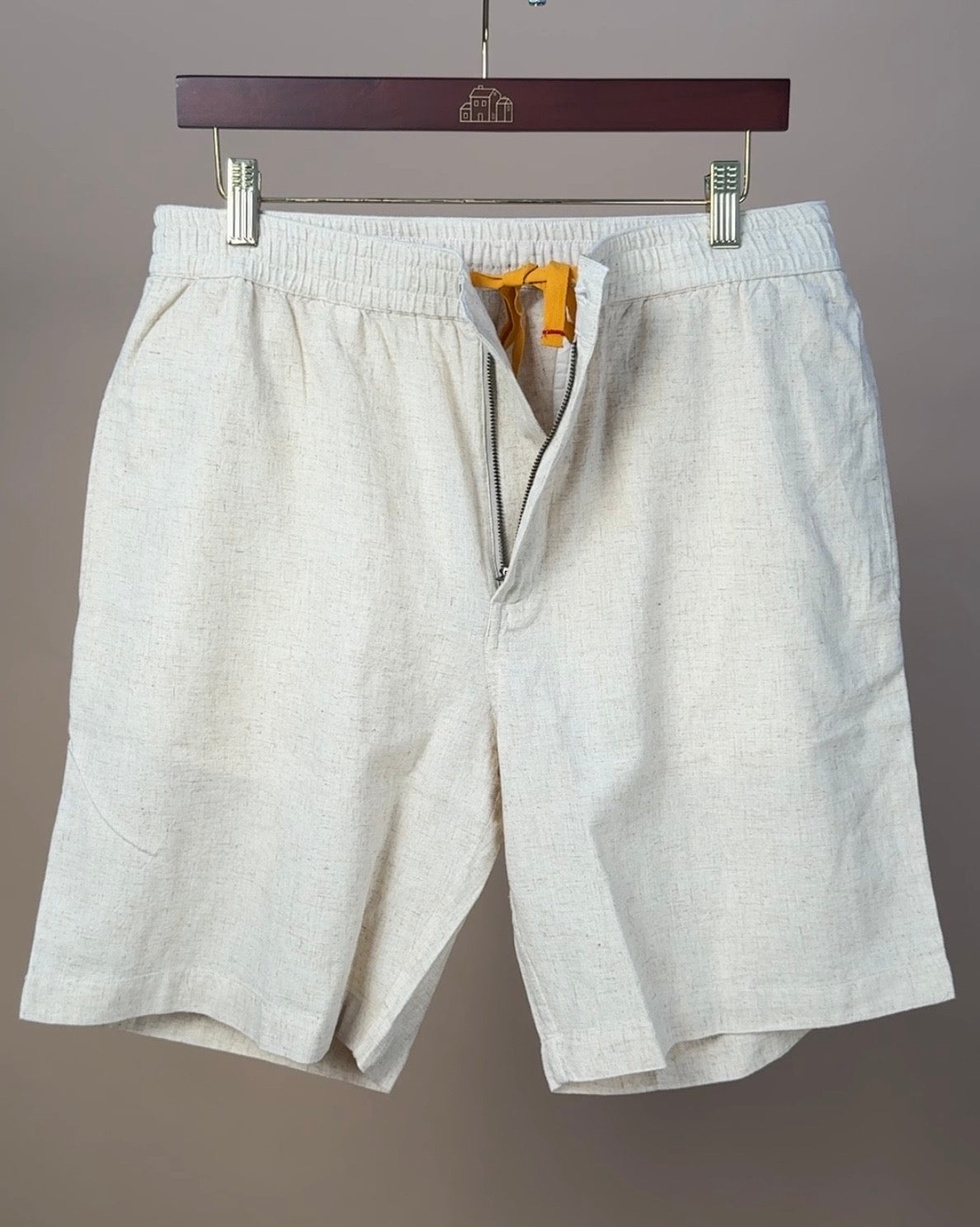 Flax Drawstring Shorts - Natural
