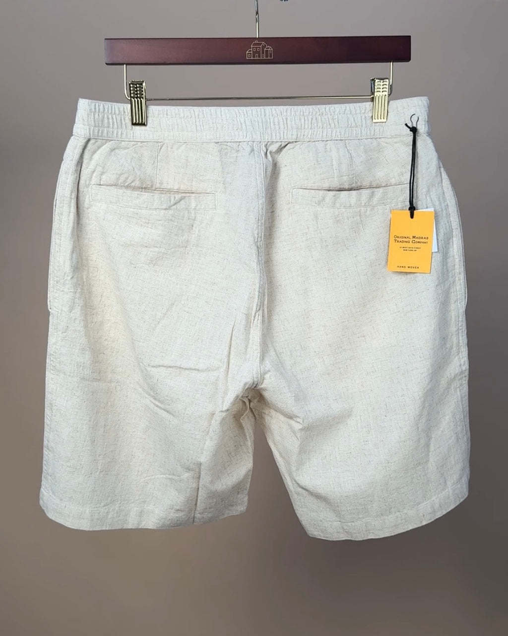 Flax Drawstring Shorts - Natural