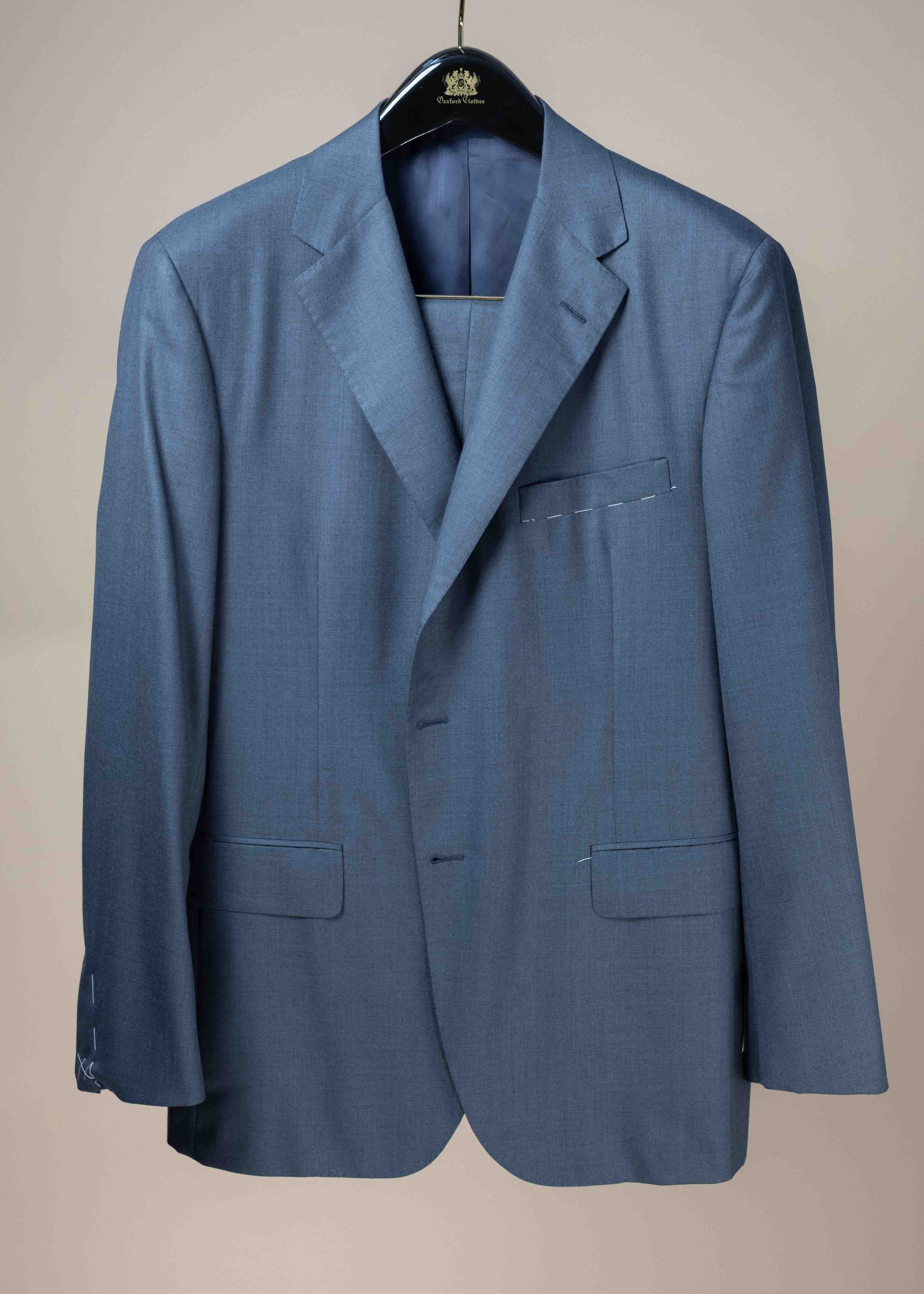Archer Sharkskin Suit - Slate Blue