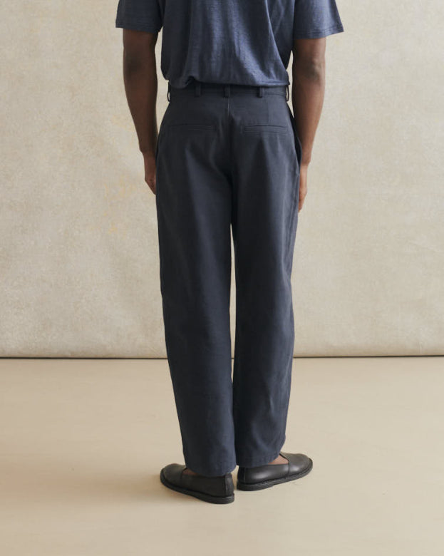 Balloon Trouser Heavy Cotton Drill - Navy