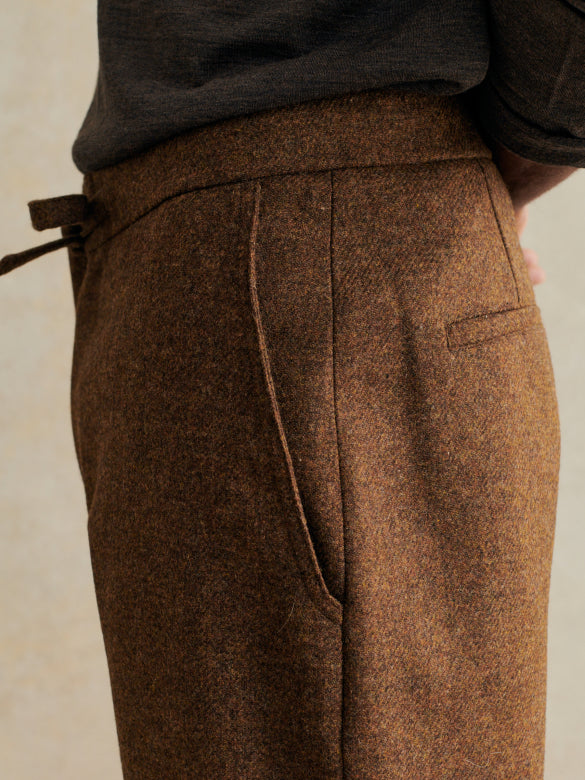 Lounge Trouser Lambswool Twill - Chestnut
