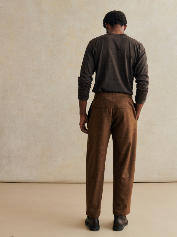 Lounge Trouser Lambswool Twill - Chestnut