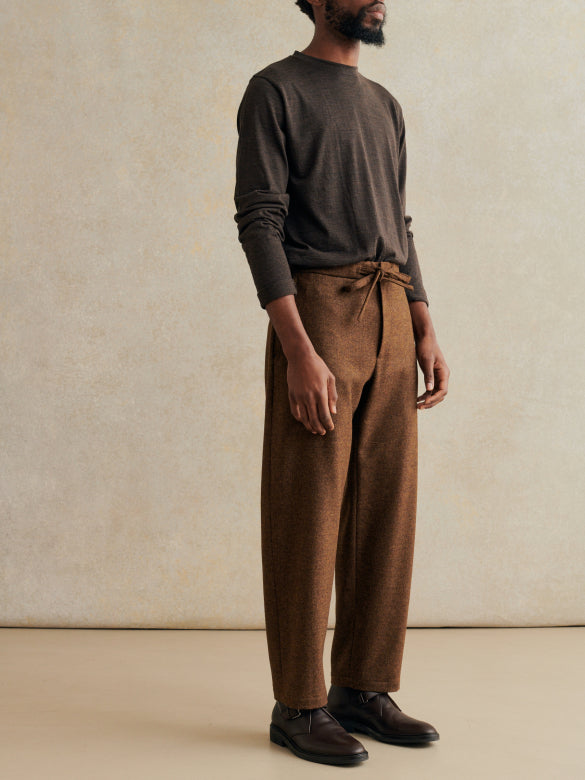 Lounge Trouser Lambswool Twill - Chestnut