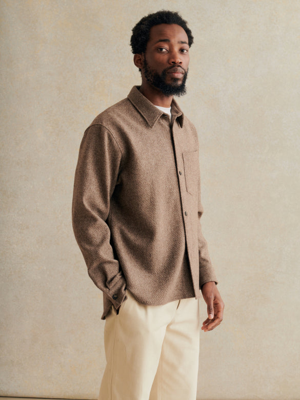 One Pocket Overshirt Rustic Undyed Wool