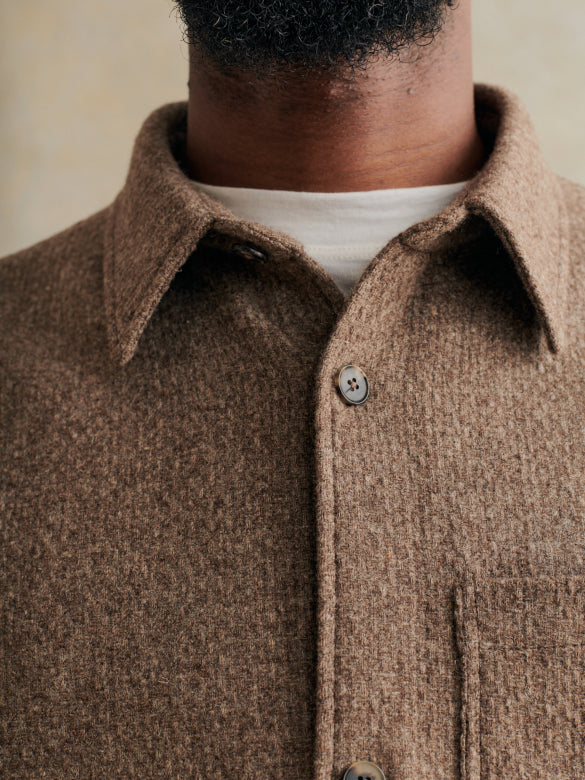 One Pocket Overshirt Rustic Undyed Wool