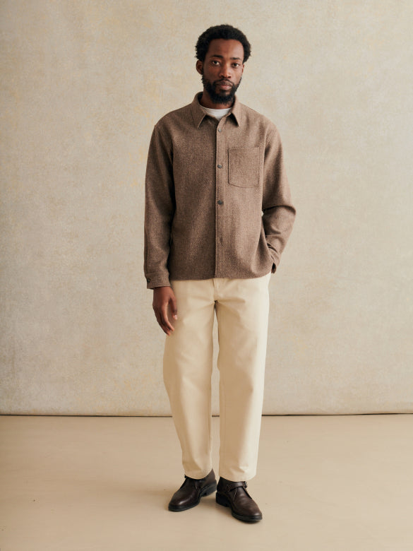 One Pocket Overshirt Rustic Undyed Wool