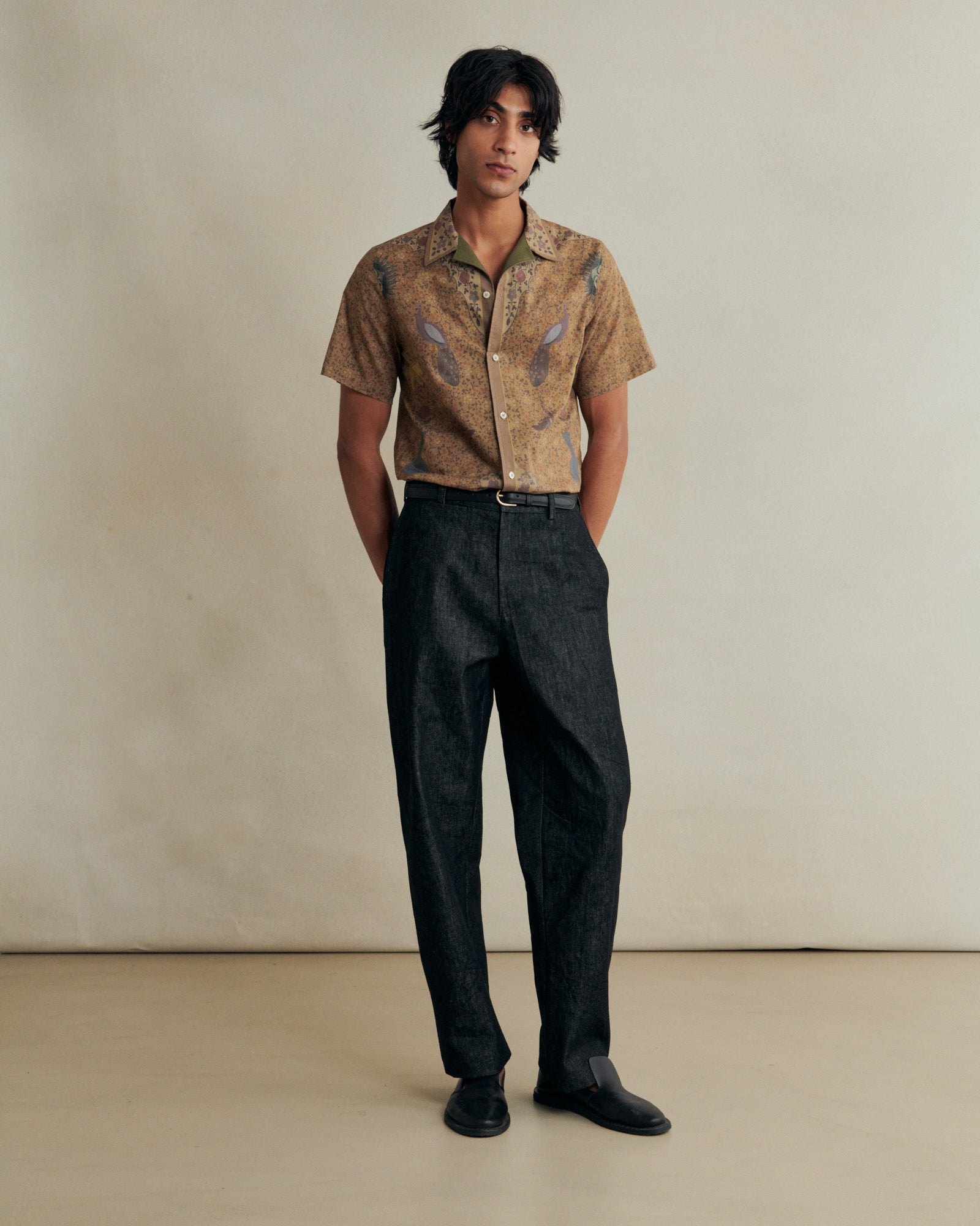 De Bonne Facture Belgian Wool Linen One Pleat Trousers