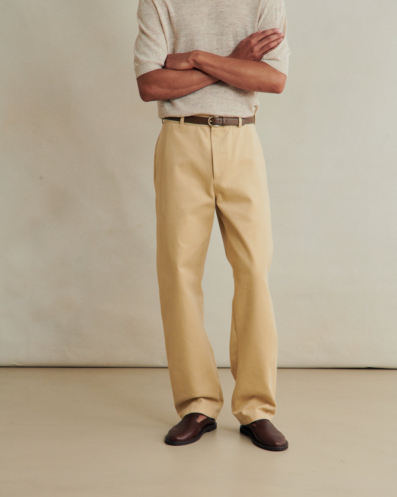 De Bonne Facture Artist Shirt Cotton Hemp Gabardine - Olive – Old