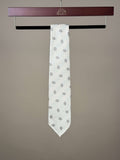 Paolo Albizzati Galaxy Silk Untipped Tie in Butter, a luxurious silk accessory with a smooth, elegant texture and subtle shine.
