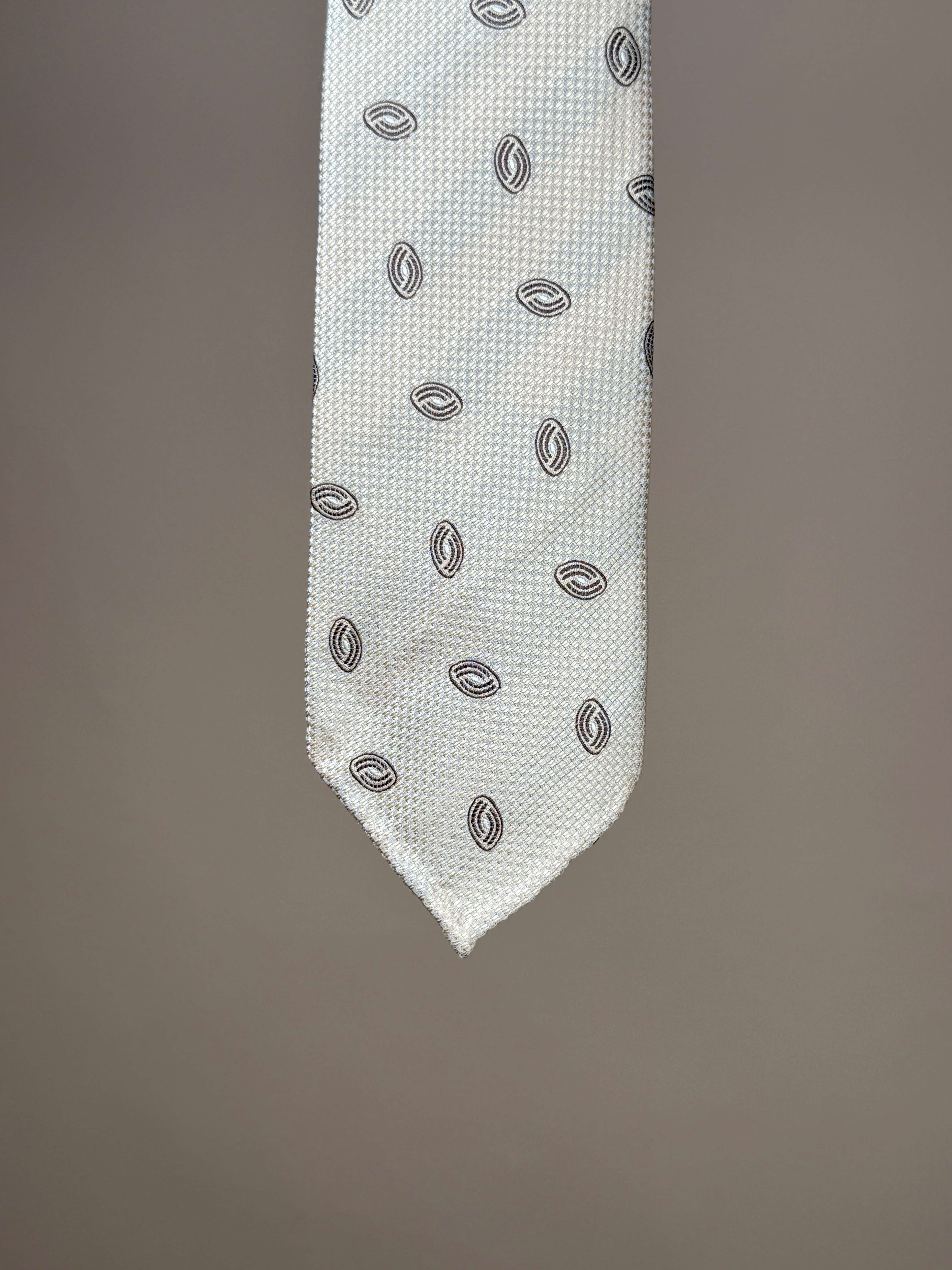 Paolo Albizzati Galaxy Silk Untipped Tie in Butter color, showcasing smooth, luxurious silk fabric with a classic tie design.