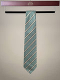 Surrounded Stripe Silk Untipped Tie - Green