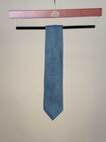 Hopsack Silk Tipped Tie - Blue/Green