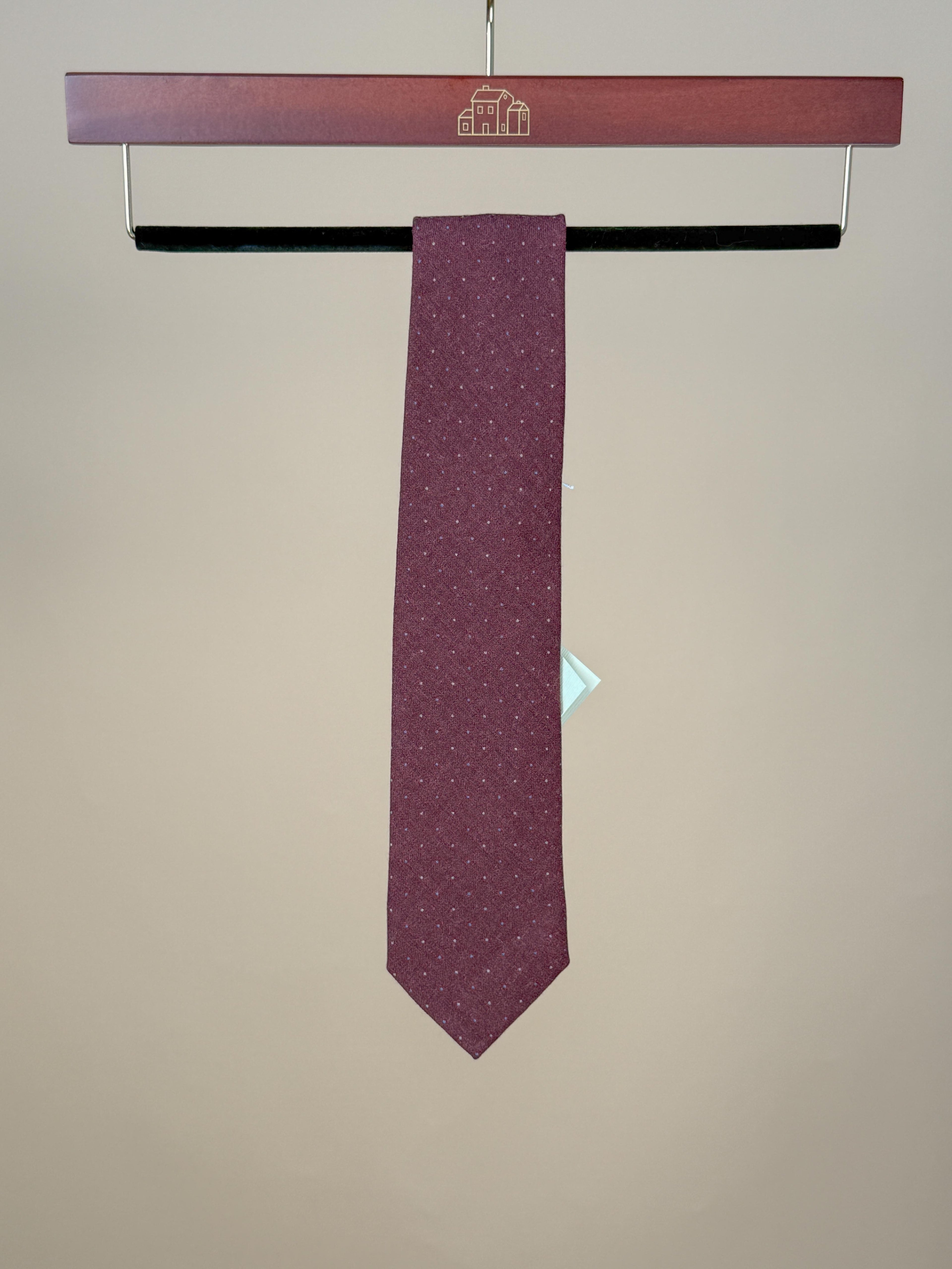 Multicolor Small Dot Silk Tipped Tie - Red