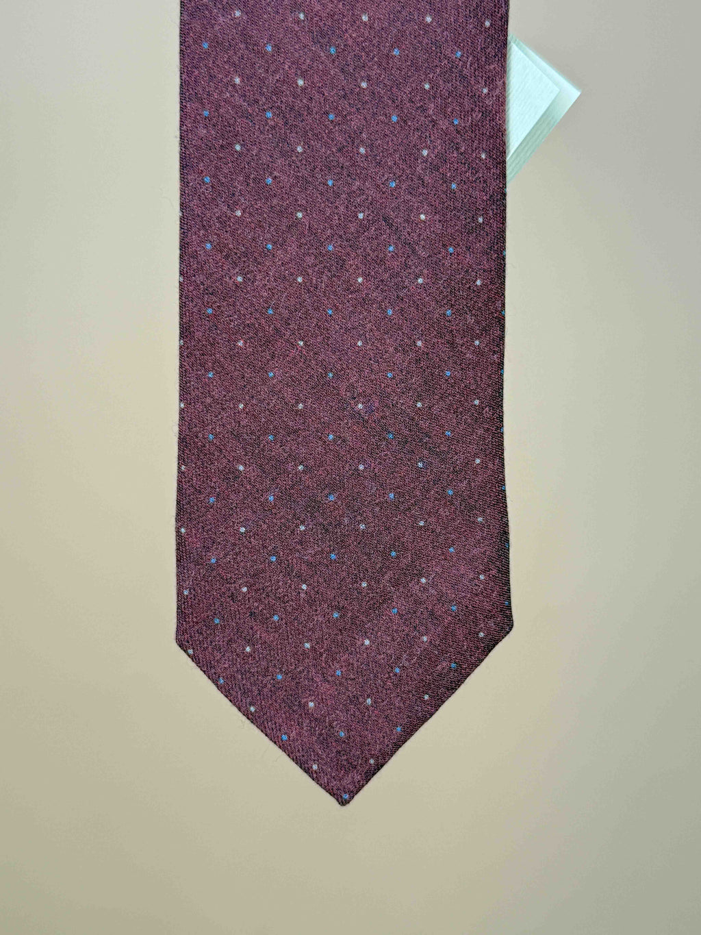 Multicolor Small Dot Silk Tipped Tie - Red