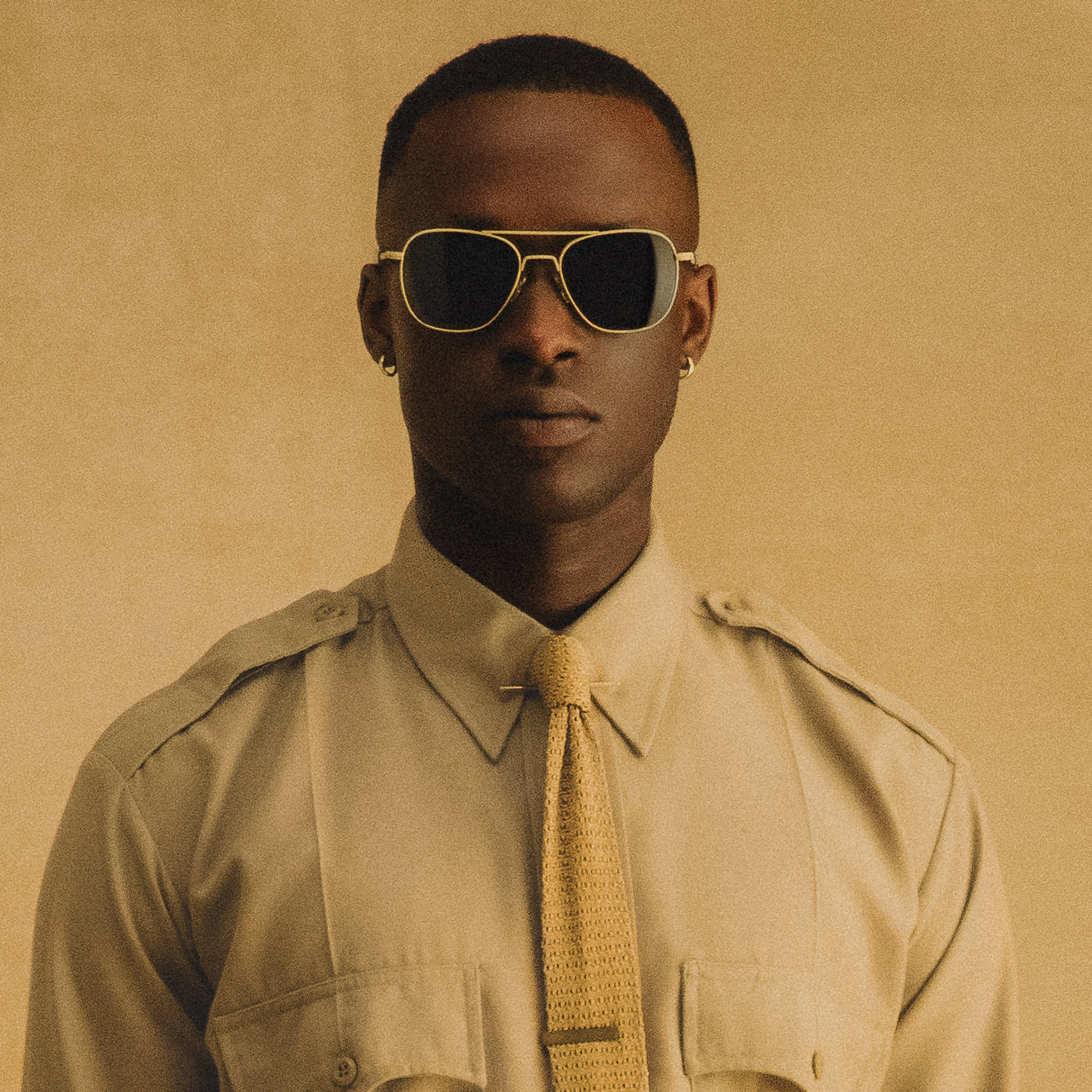 Class A Aviator - Desert Sand & American Gray Glass