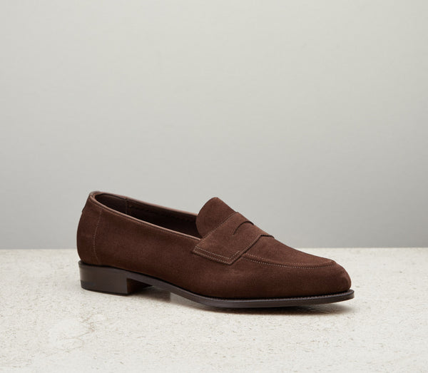 Edward Green Piccadilly Penny Loafer 184 Unlined - Mink Suede