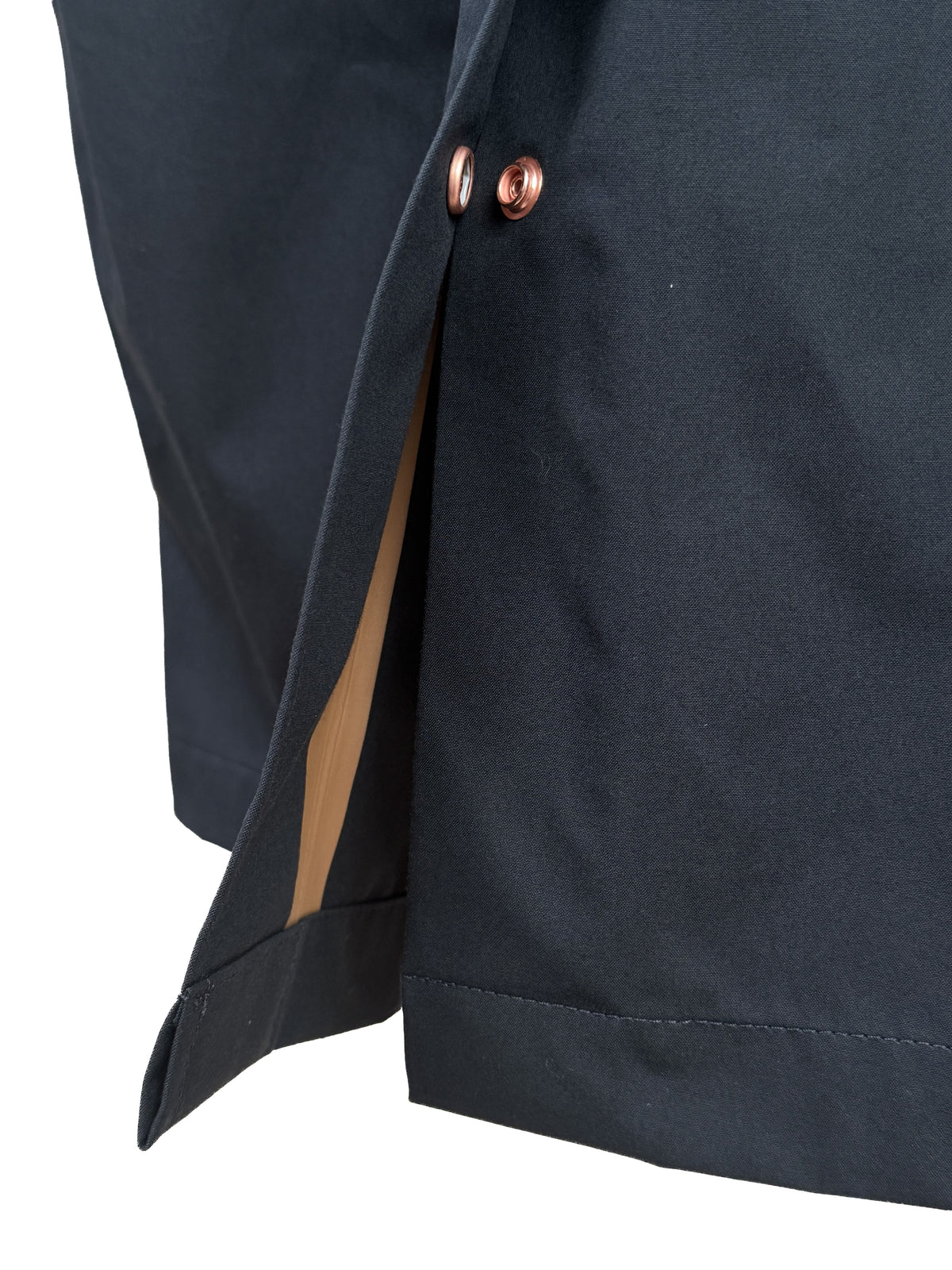 Private White V.C. Jack's Mac Raincoat in ink, stylish waterproof clothing with a classic design and durable fabric.