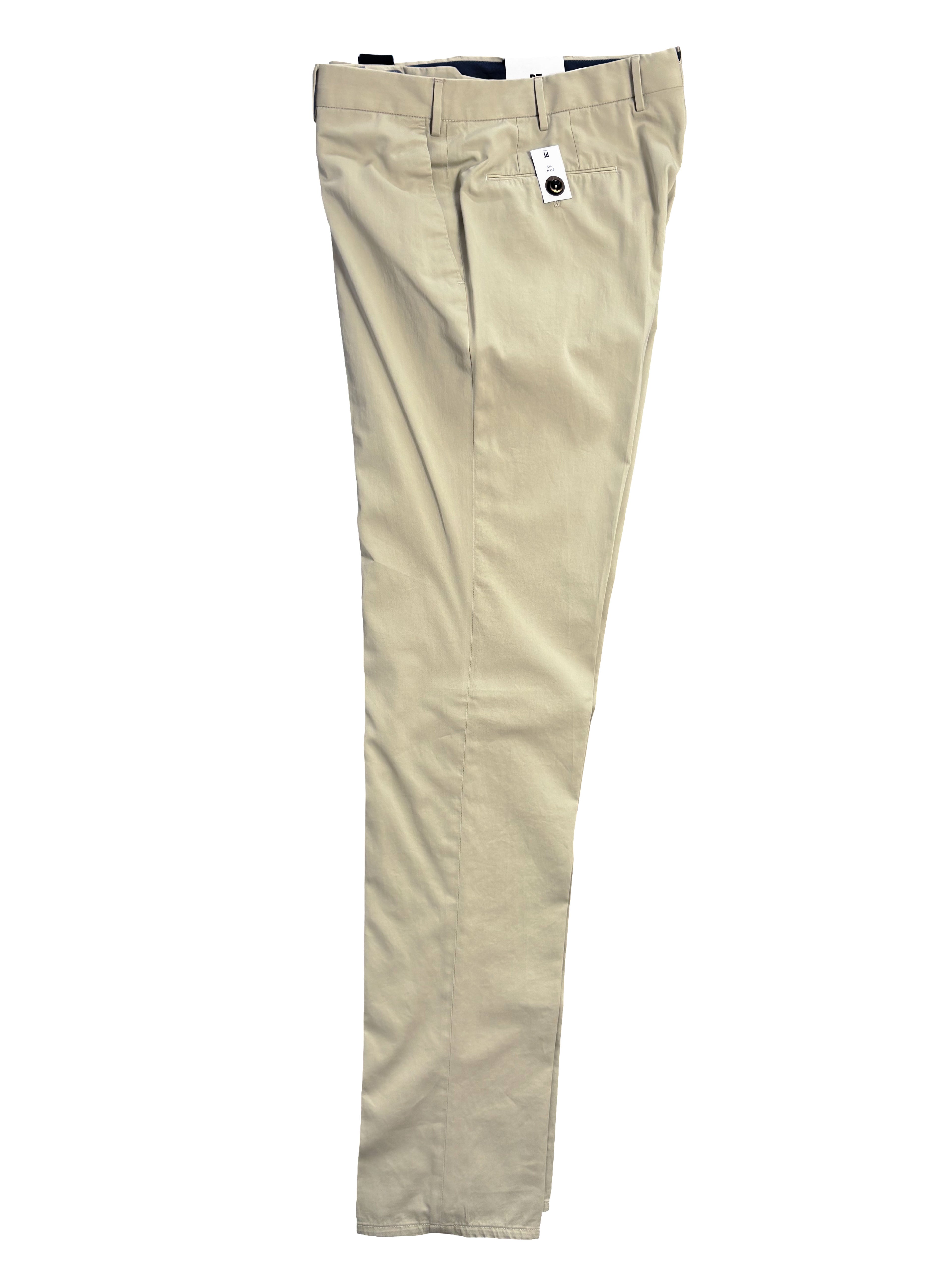 SilkOchino Stretch Cotton Silk Chinos - Sand