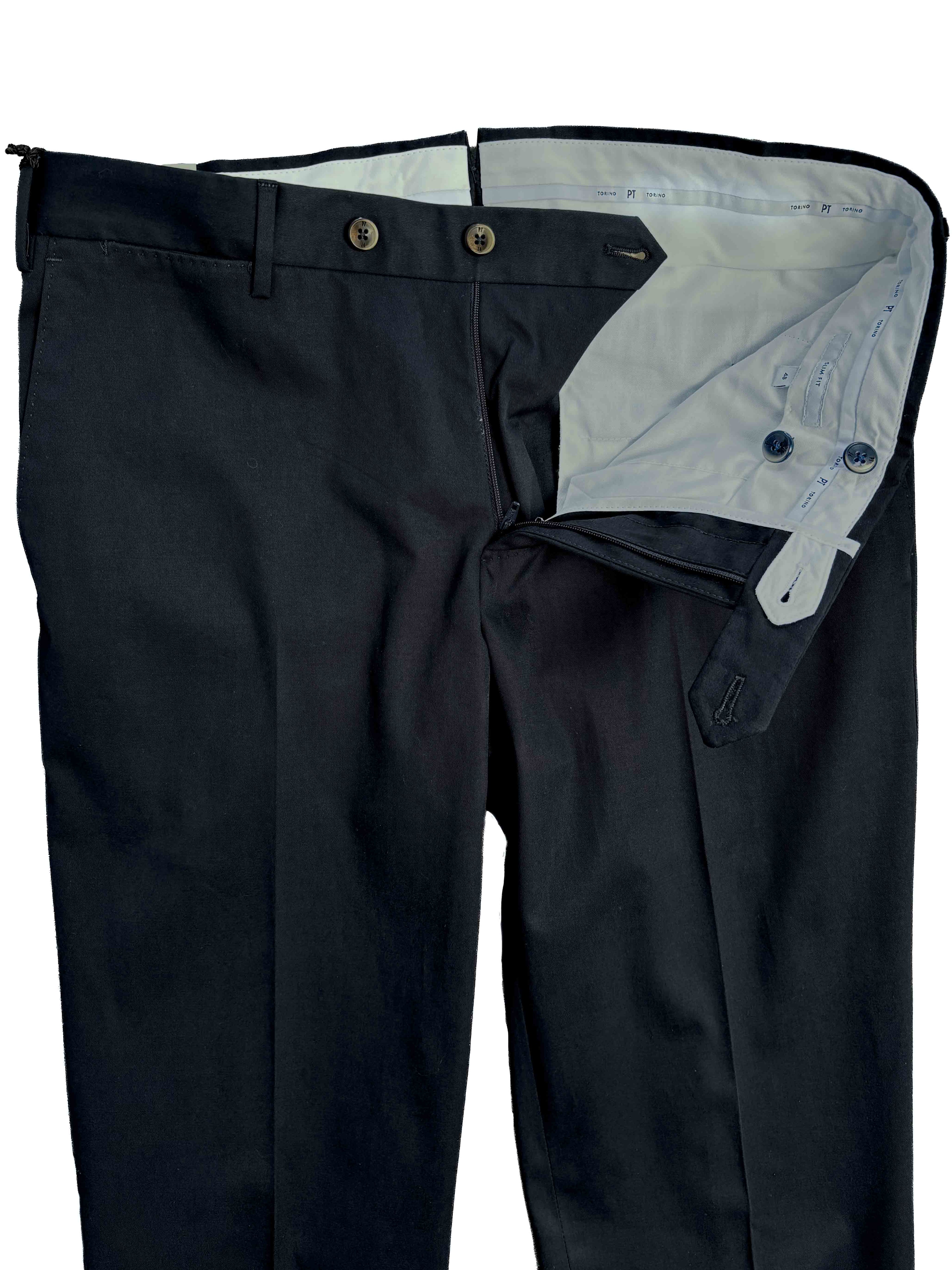 Stretch Fine Twill Chinos - Navy