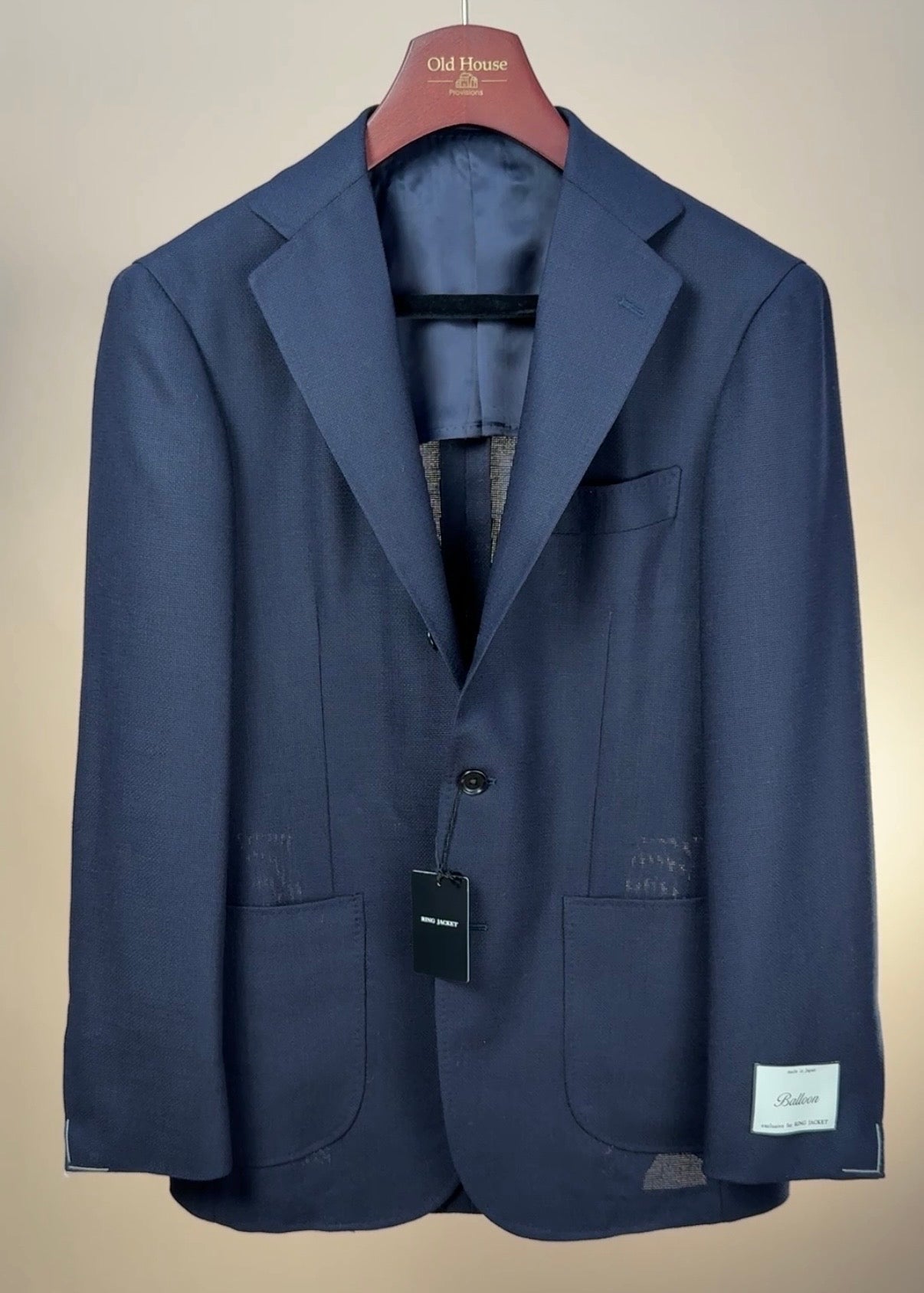 Balloon Wool Hopsack Sport Coat - Navy