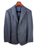 Chalk Stripe Flannel Suit - Navy