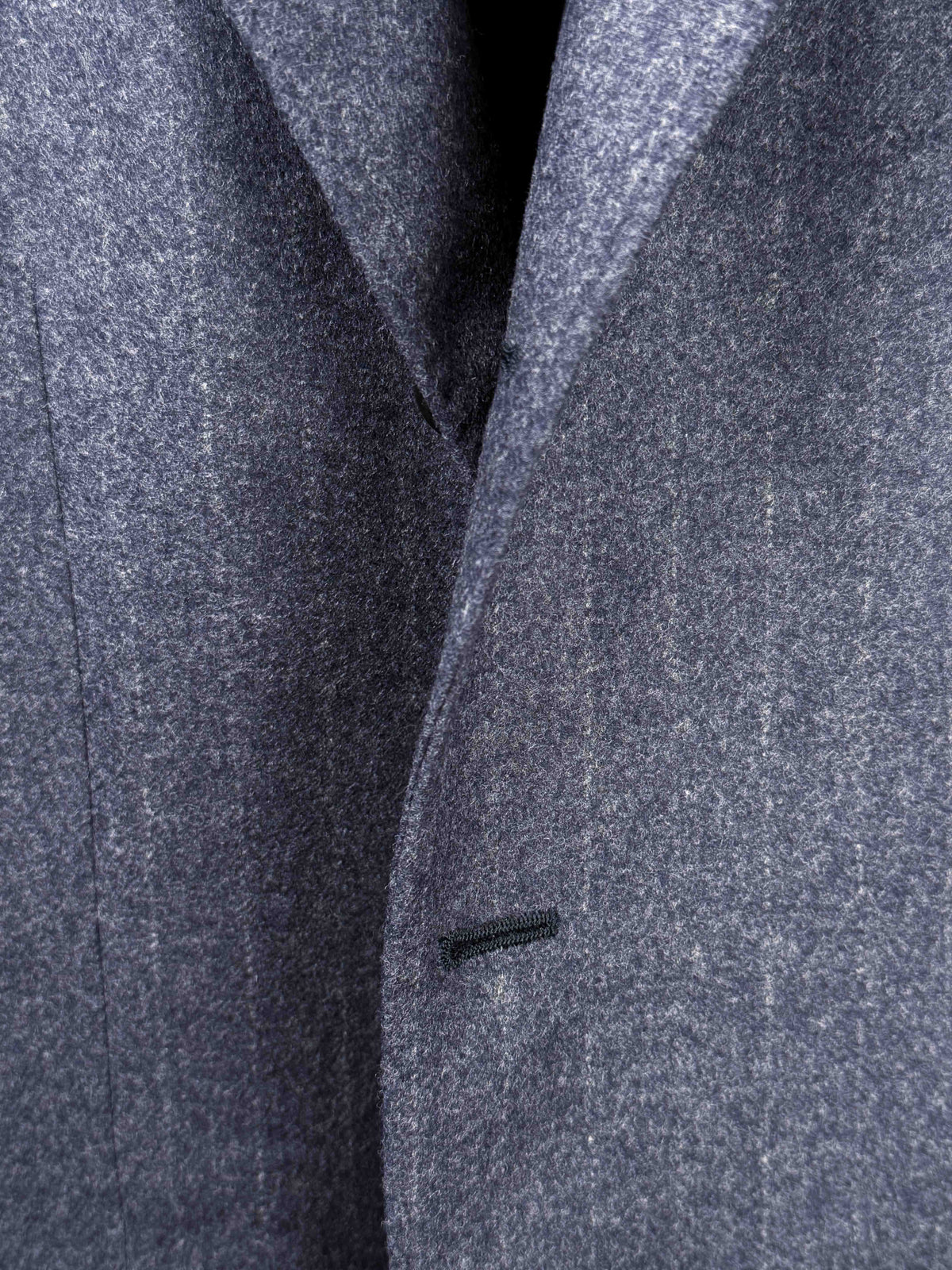 Chalk Stripe Flannel Suit - Navy