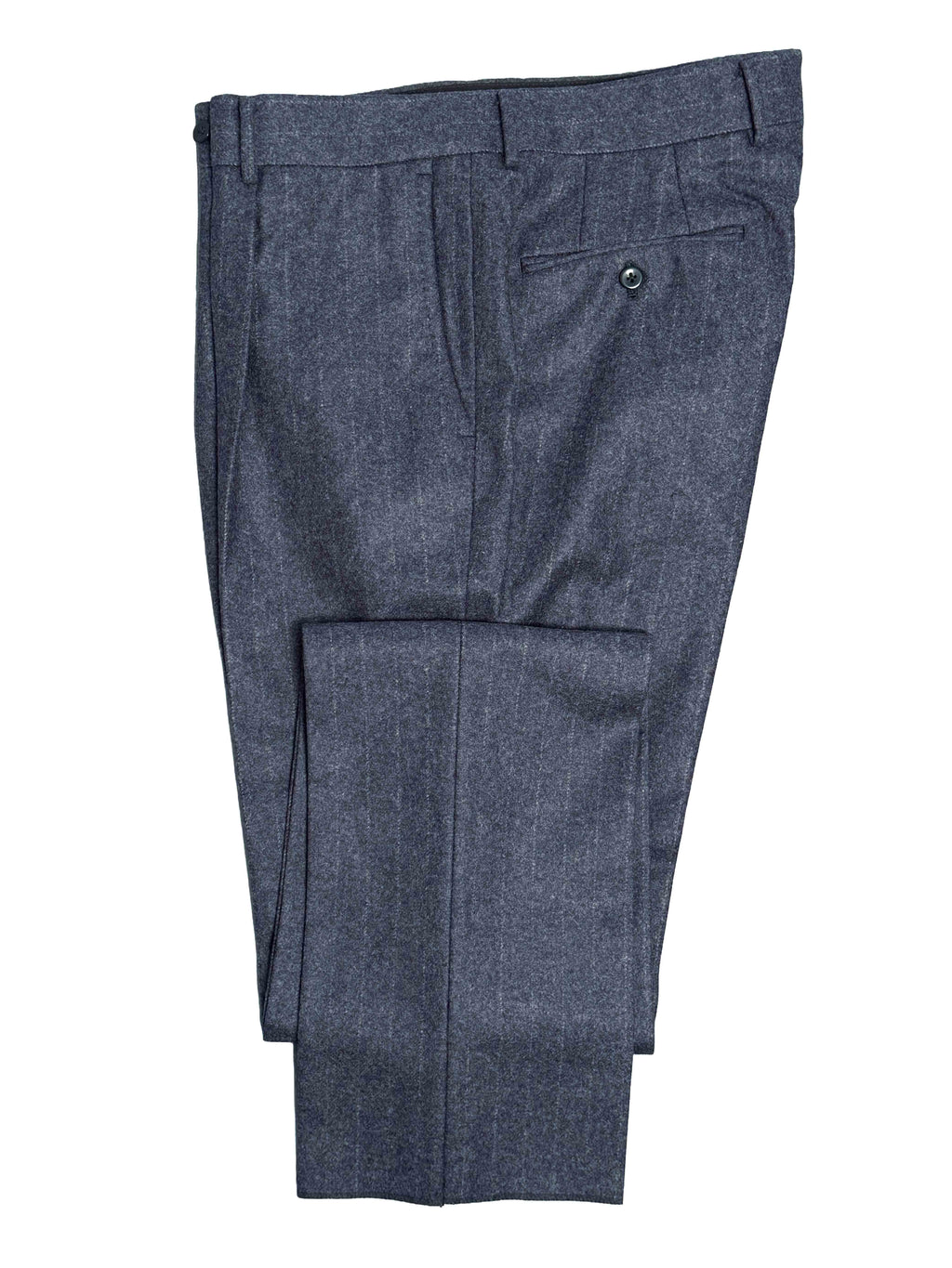 Chalk Stripe Flannel Suit - Navy
