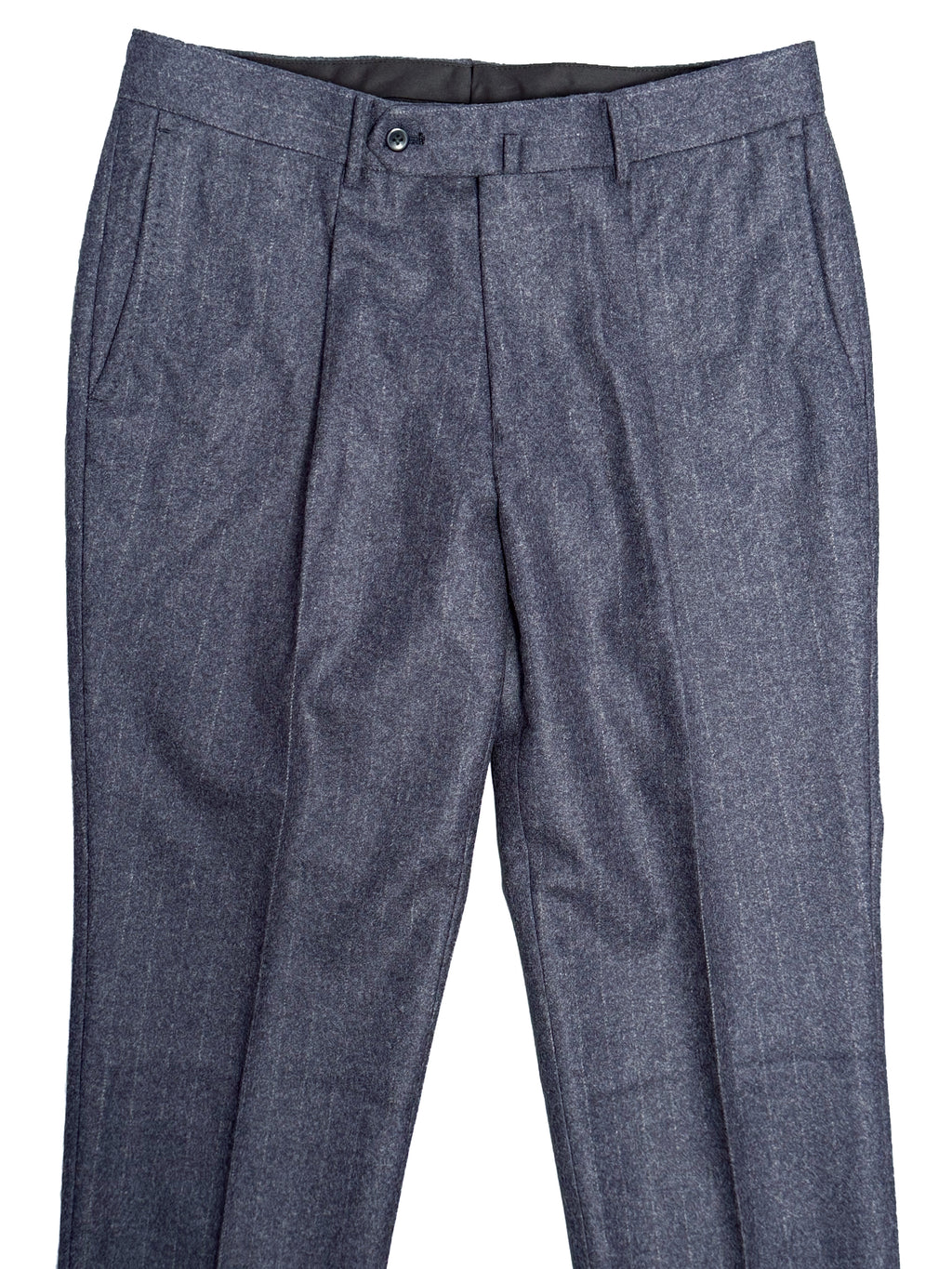 Chalk Stripe Flannel Suit - Navy