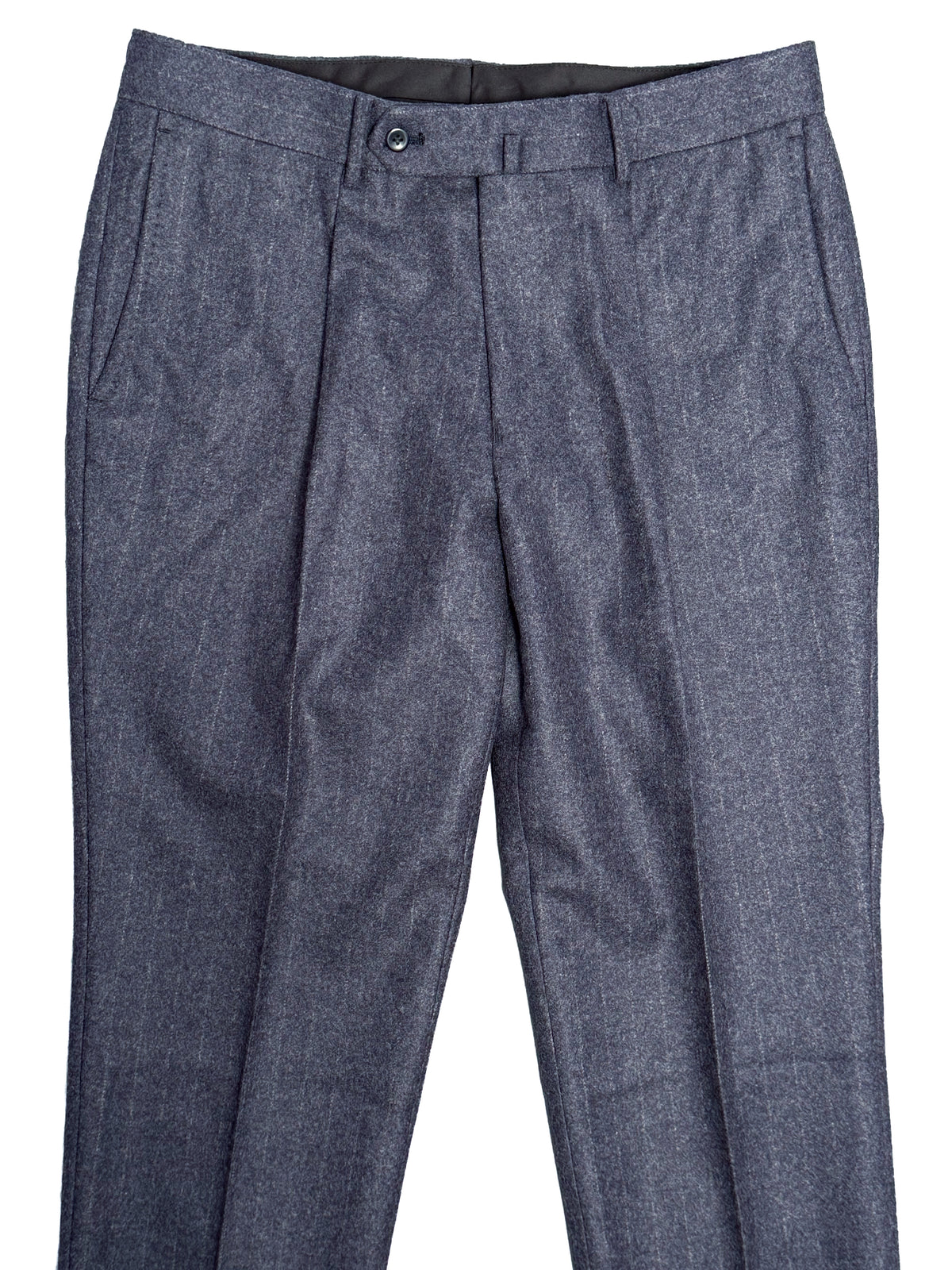 Chalk Stripe Flannel Suit - Navy