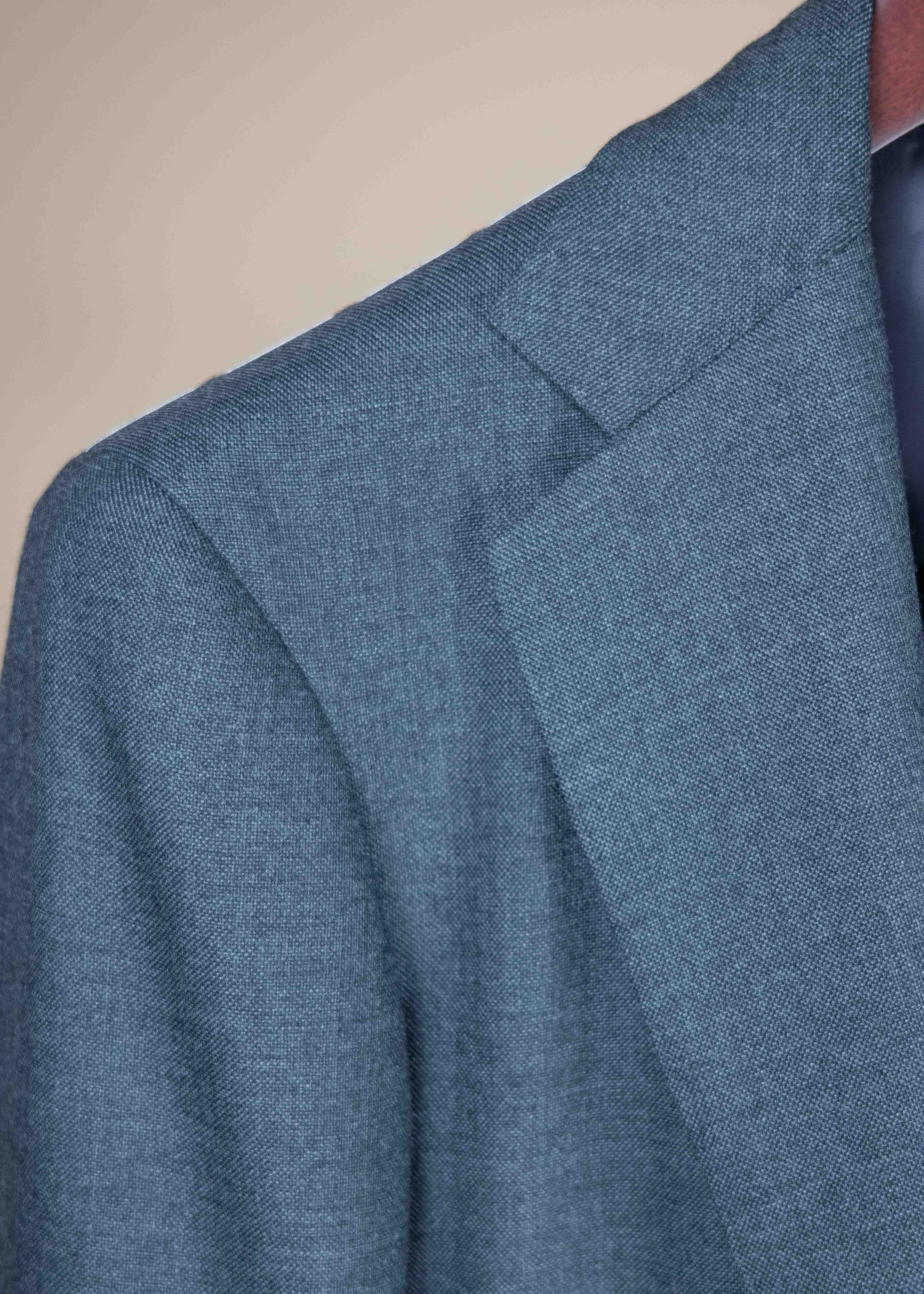High Twist Wool Single Breasted Suit - Charcoal