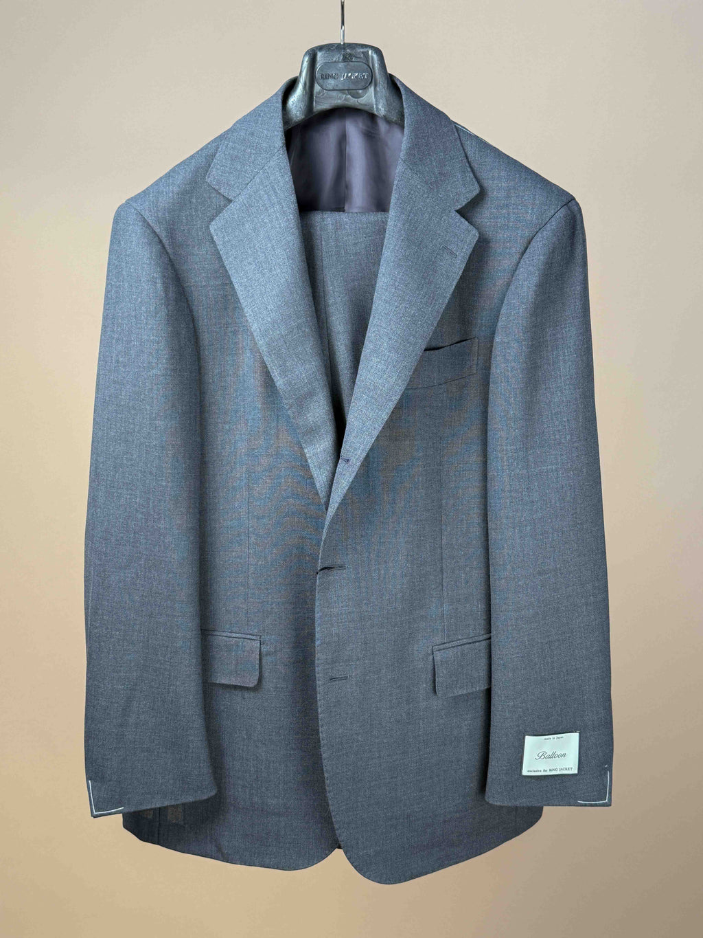 Single Breasted Fresco Suit - Gray