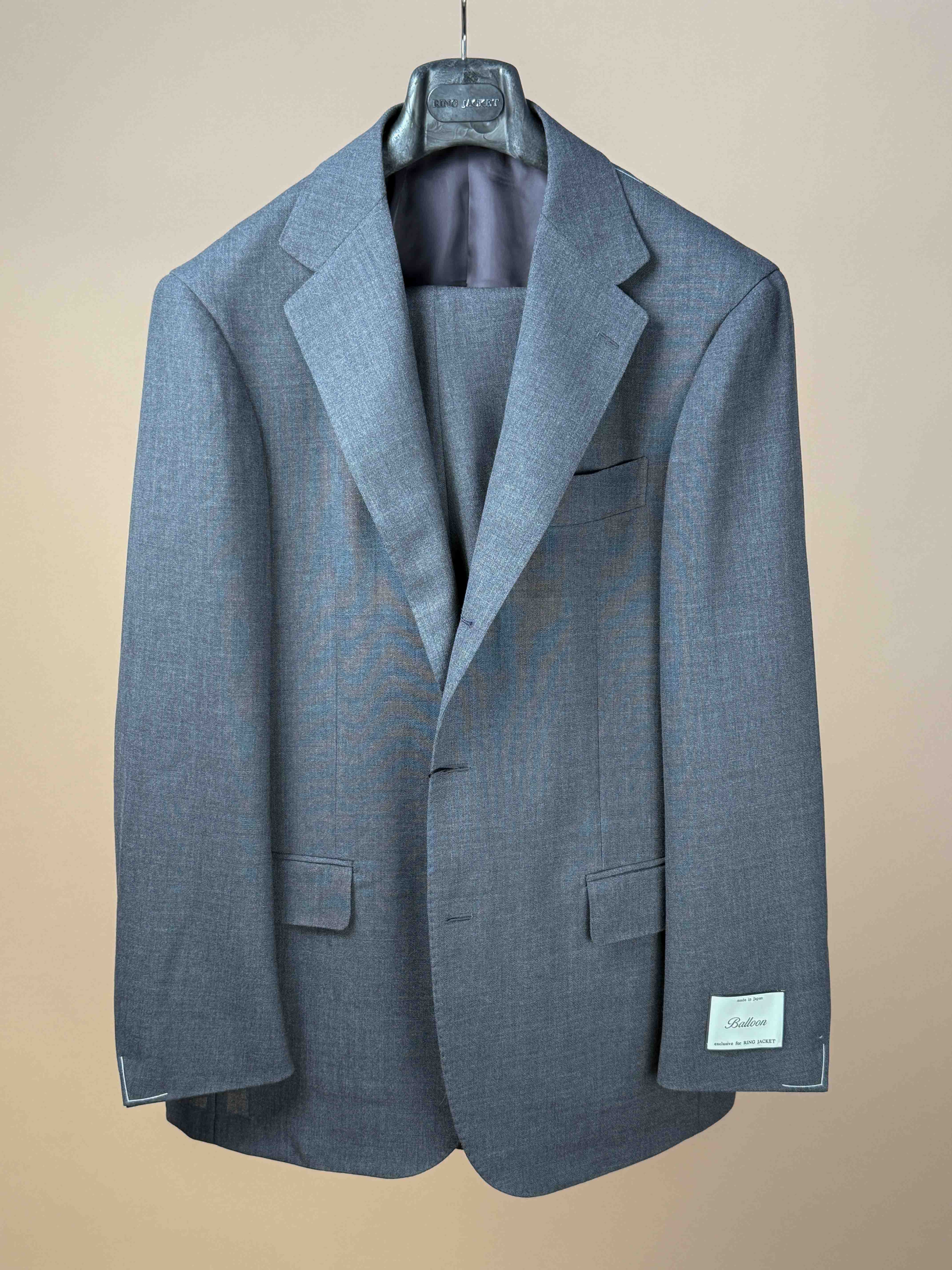 Single Breasted Fresco Suit - Gray