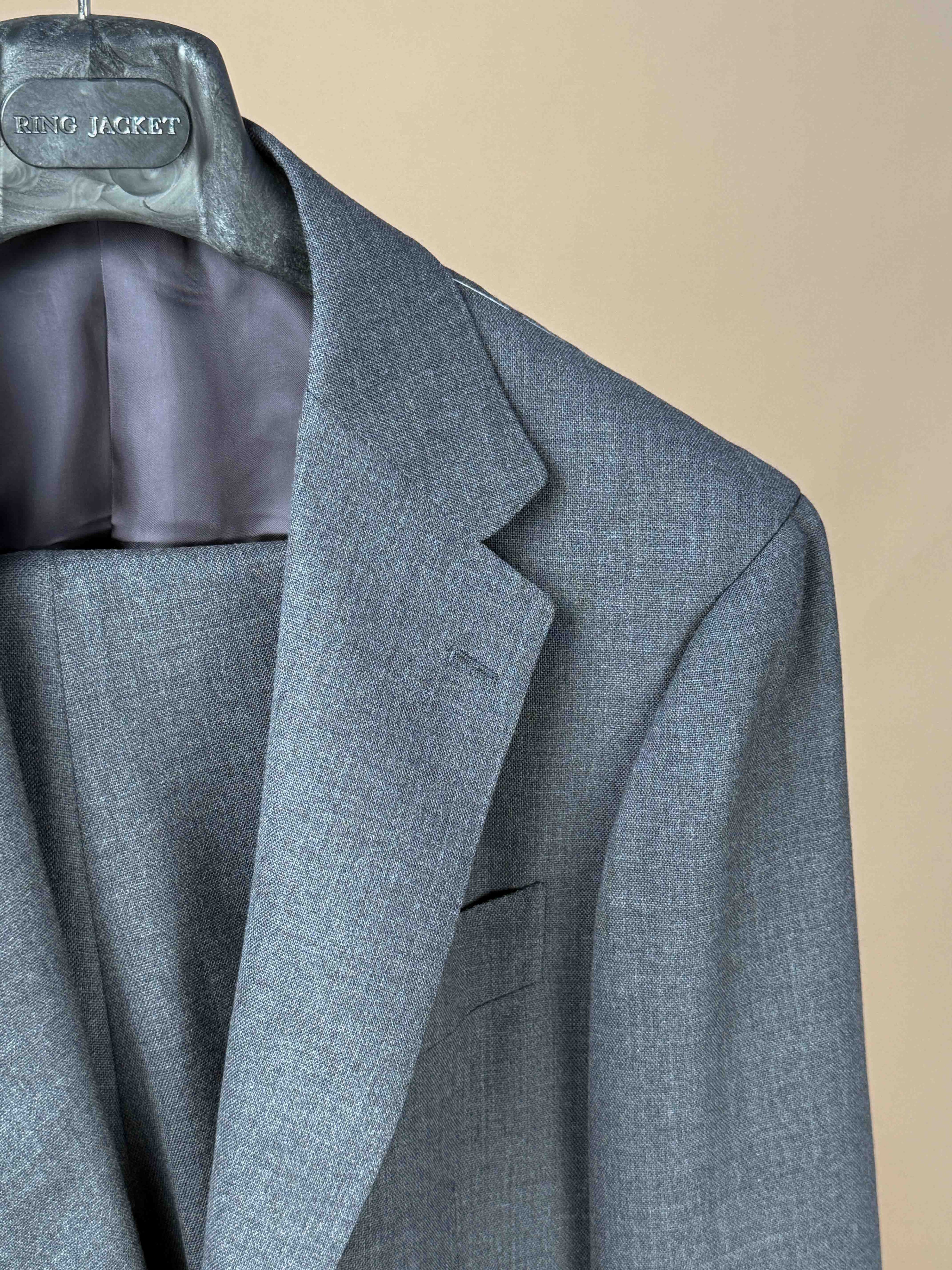 Single Breasted Fresco Suit - Gray