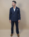 Double Breasted Fresco Suit - Navy
