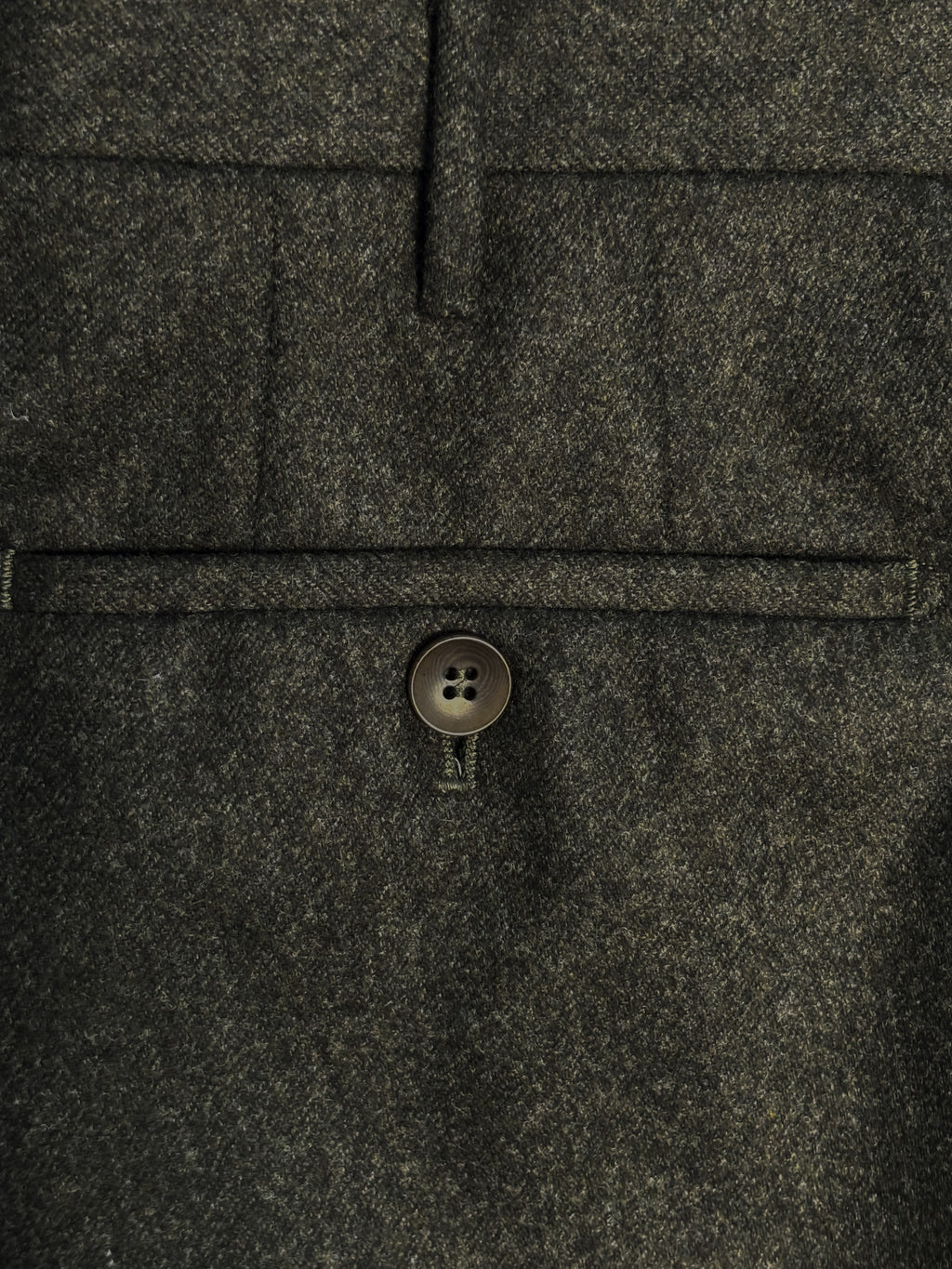 Dress Trouser - Dark Green Flannel