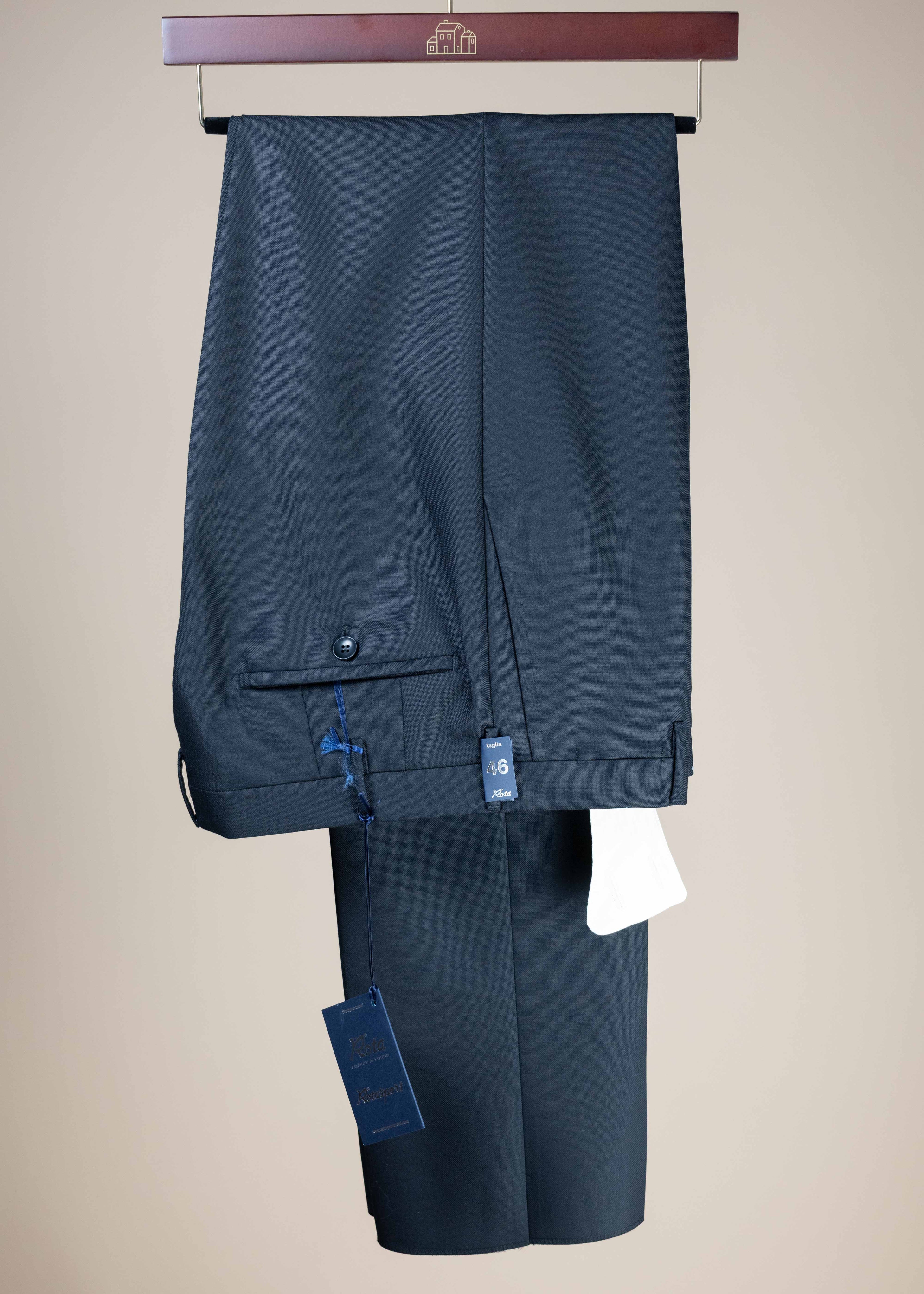 Dress Trouser - Black 3-Ply Wool