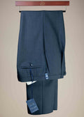Pleated Dress Trouser - Dark Gray 3-Ply Wool