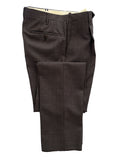 Pleated Dress Trouser - Brown 2-Ply Wool