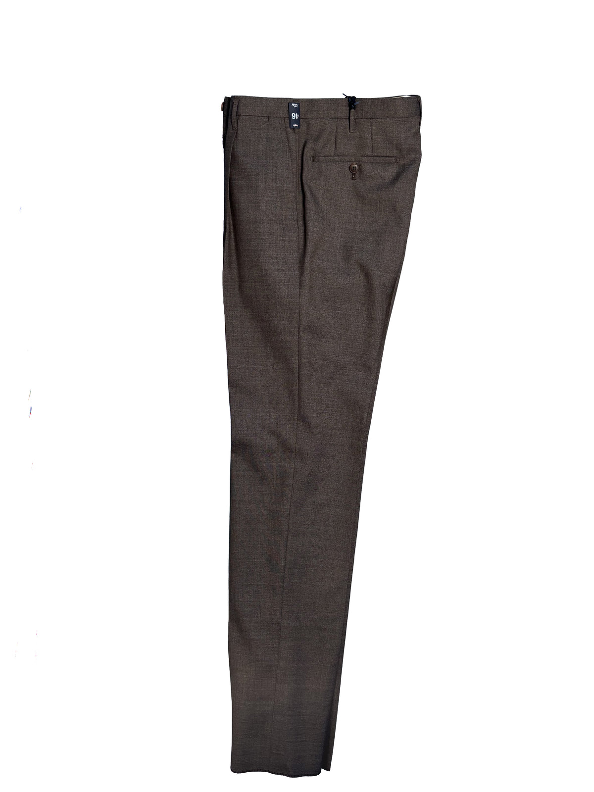 Pleated Dress Trouser - Brown 2-Ply Wool
