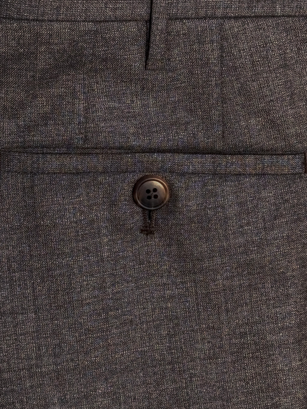 Pleated Dress Trouser - Brown 2-Ply Wool