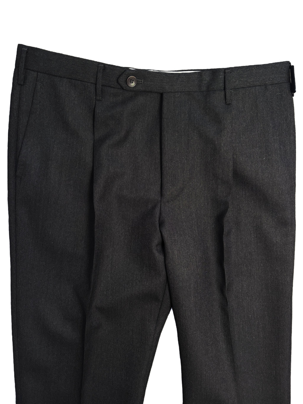Pleated Dress Trouser - Dark Gray 3-Ply Wool