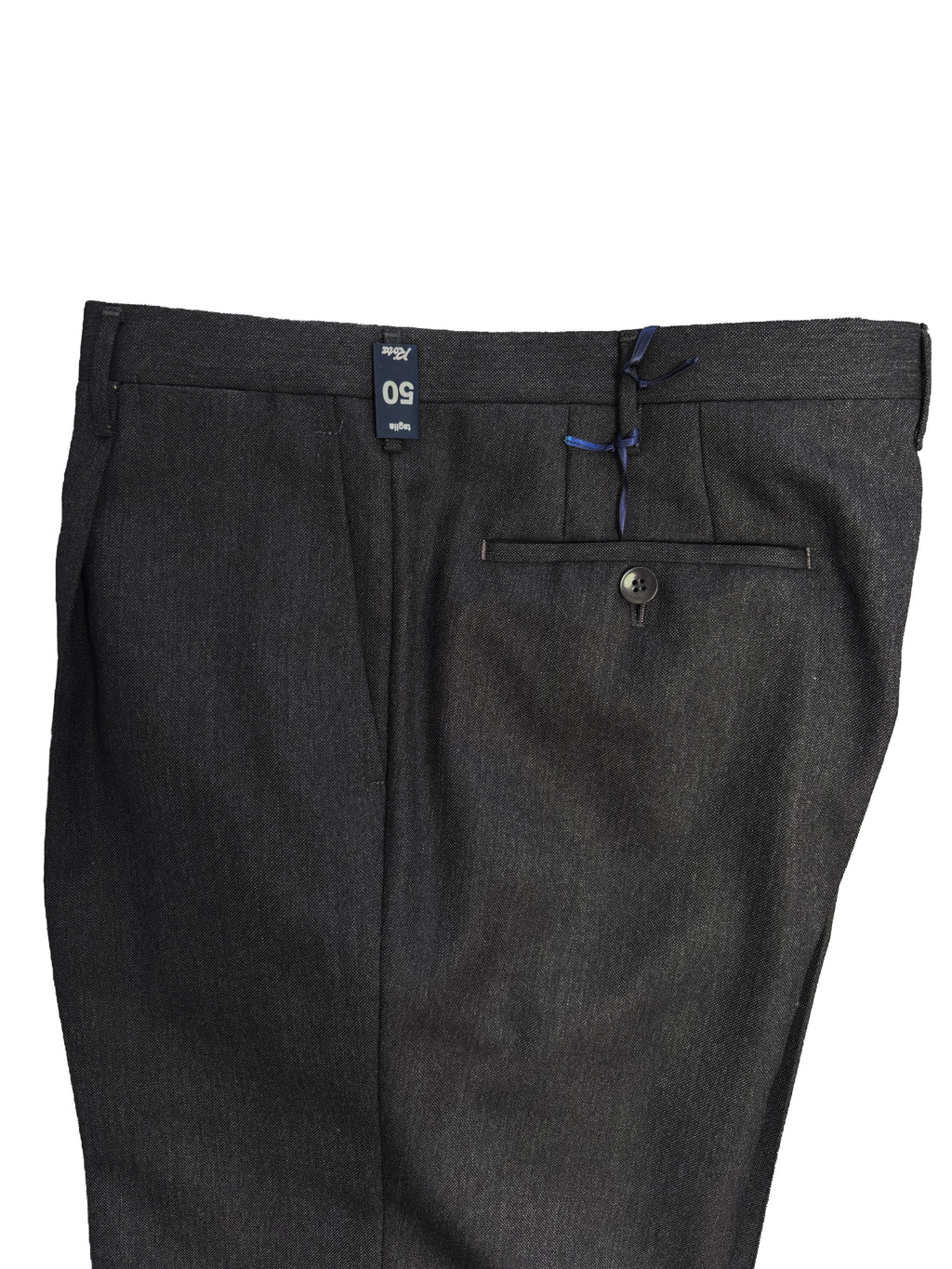 Pleated Dress Trouser - Dark Gray 3-Ply Wool