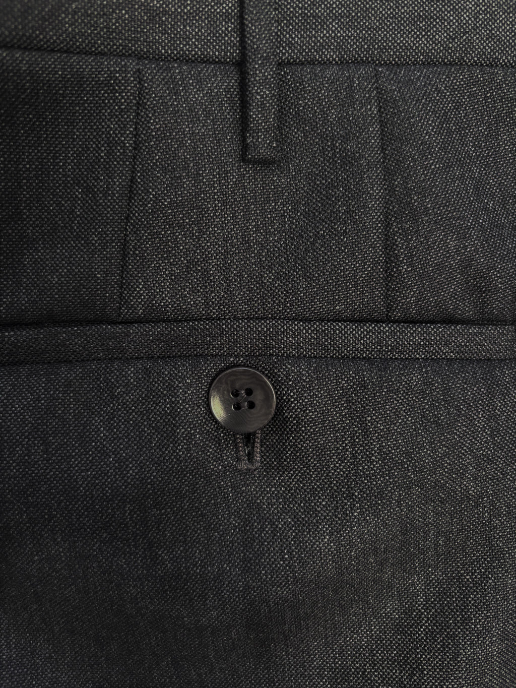 Pleated Dress Trouser - Dark Gray 3-Ply Wool