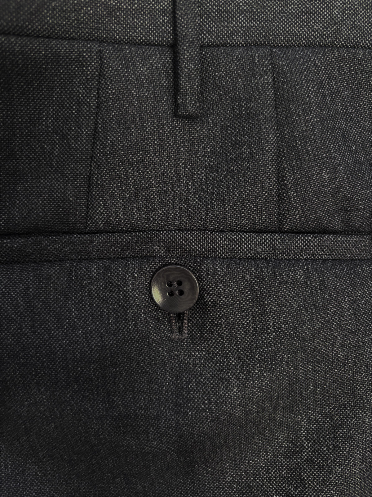 Pleated Dress Trouser - Dark Gray 3-Ply Wool