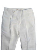 Pleated Dress Trouser - White Linen