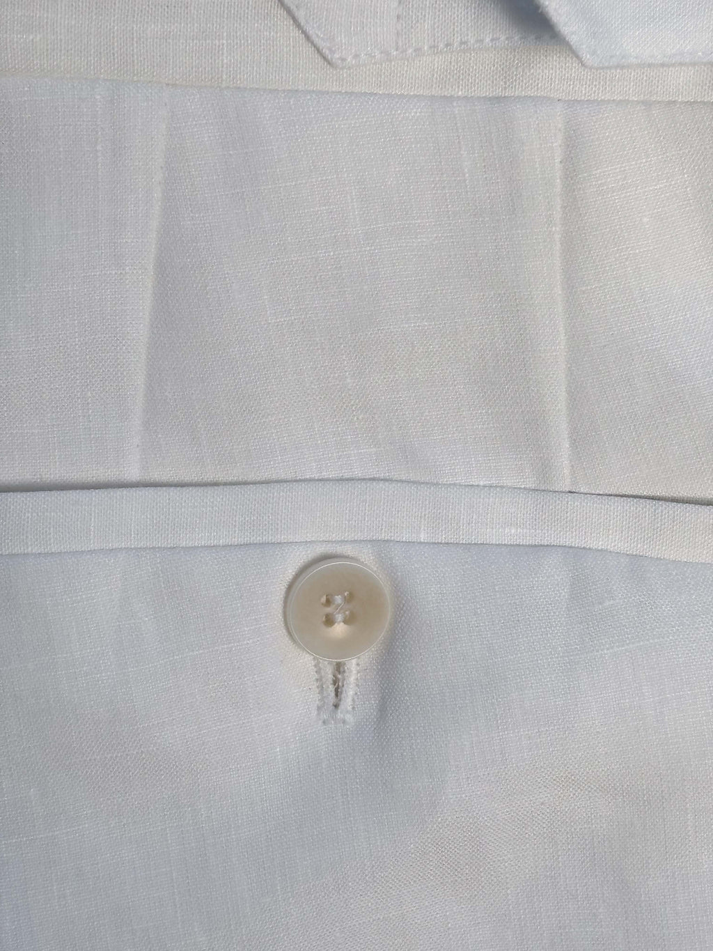 Pleated Dress Trouser - White Linen